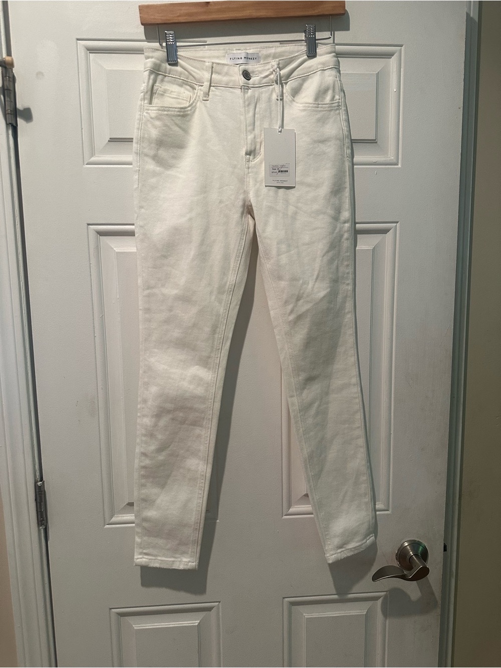 Flying Monkey Off White Jeans New!